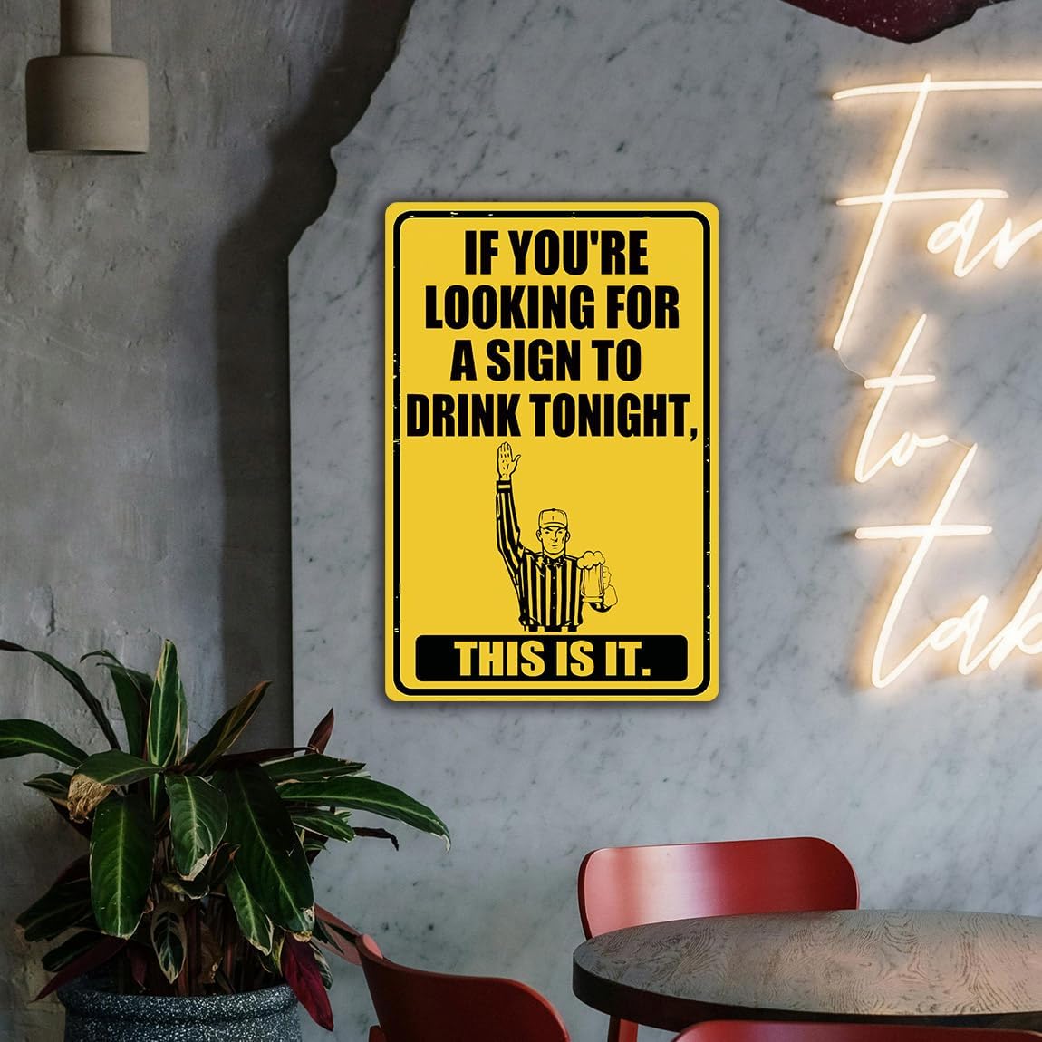 Funny Bar Signs For Home Bar Wall Decor If You're Looking For A Sign To Drink Tonight Tin Sign Vintage Stuff Man Cave Accessories Mens Room Decorations For Men Basement Bar Decor 8" x 12"