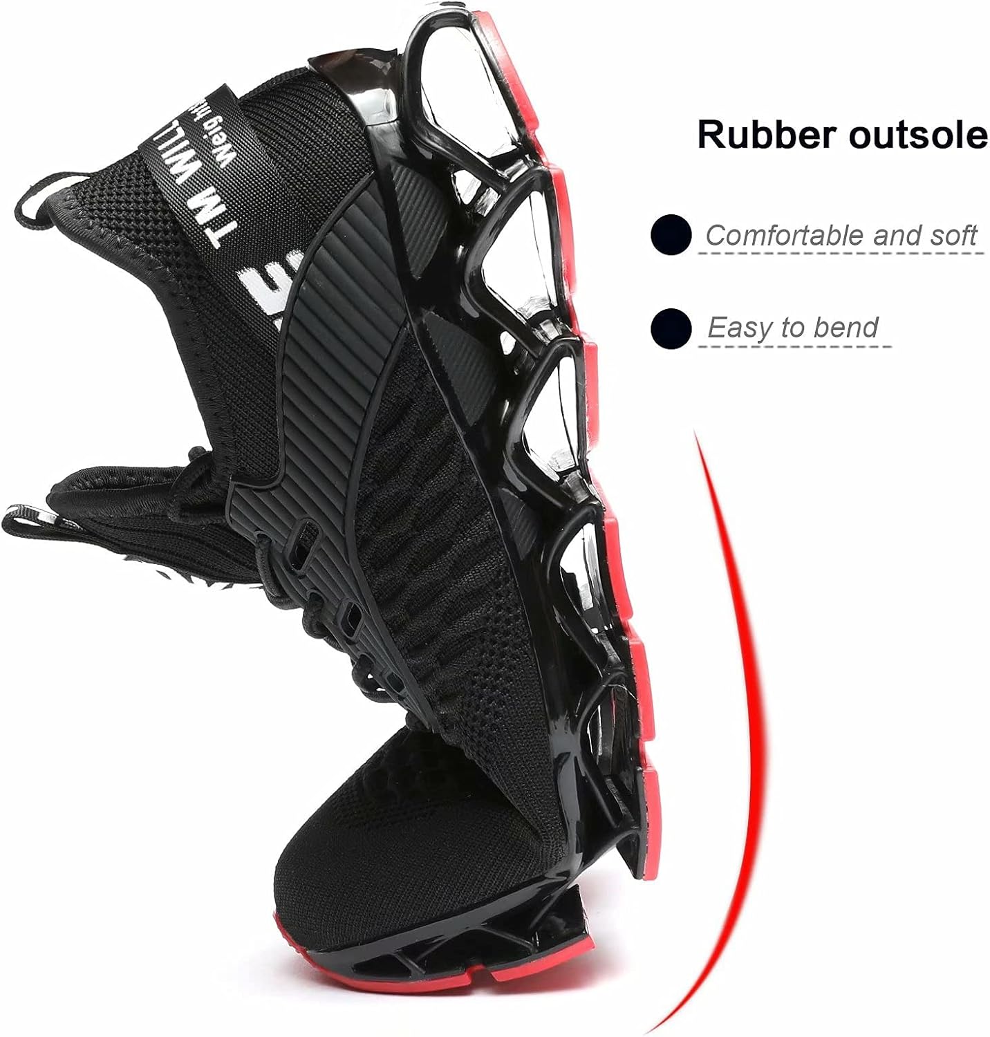 Men's Running Shoes Blade Tennis Walking Fashion Sneakers Breathable Non Slip Gym Sports Work Trainers