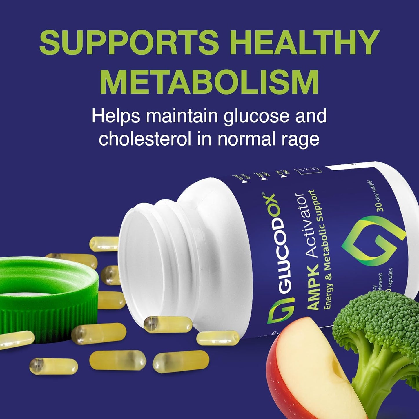 AMPK Activator Supplement – AMPK Enzyme, Metabolism Booster, Guggul Supplement for Body Management & Longevity – Vegan Metabolic Support - 30 Day Supply (60 Capsules)