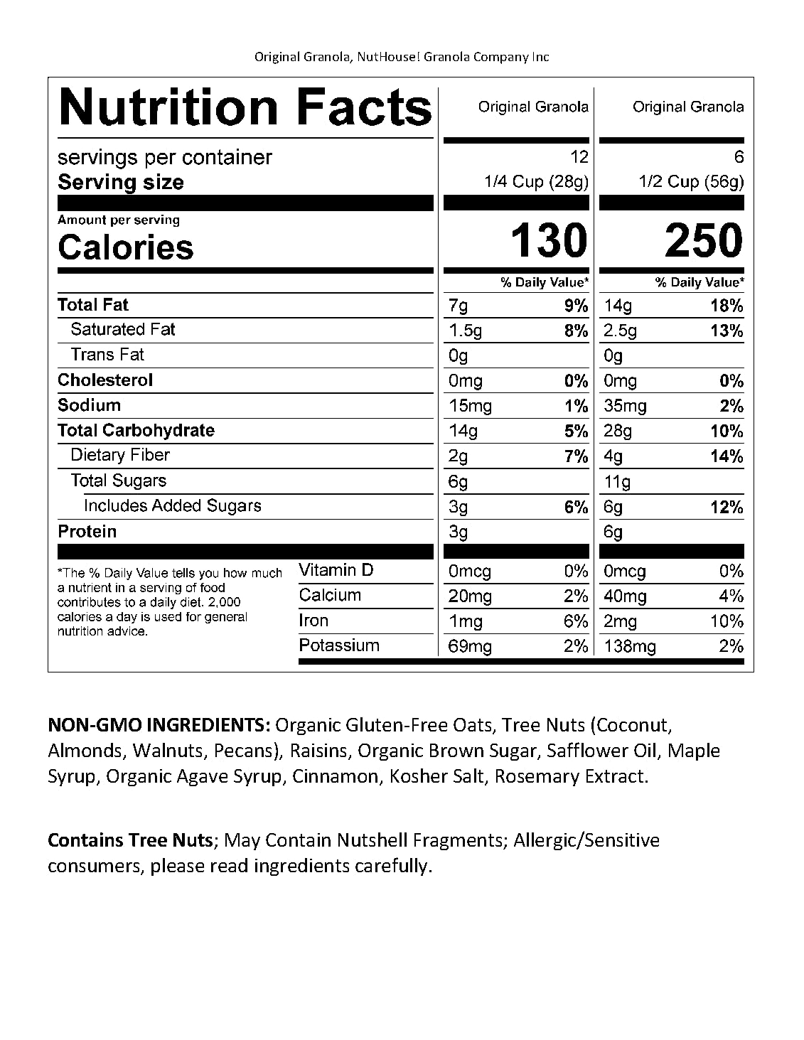 NutHouse! Granola Company - Premium Original Recipe Granola | Certified Gluten-Free, Non-GMO, Kosher | Vegan, Soy-Free | 12 oz. Bag (1-Pack)