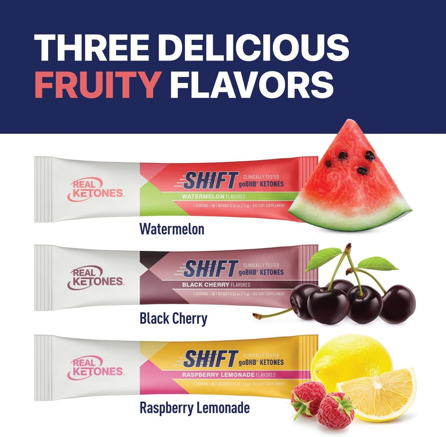 Real Ketones BHB Exogenous Ketones Drink Mix Packets Keto Electrolytes Powder Packets No Sugar with 4 Main Fasting Electrolytes Plus Hydrating Patented Keto BHB - 7 Count Variety Pack