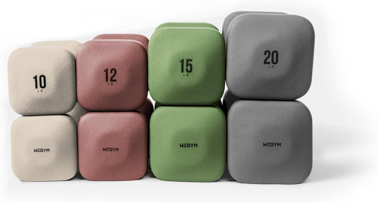 SafeGrip Dumbbells, Anti-Slip, Anti-Roll, Thick Handles, Free Weights, Square Dumbbells for Secure Workouts at Home, Weightlifting, and Personal Training