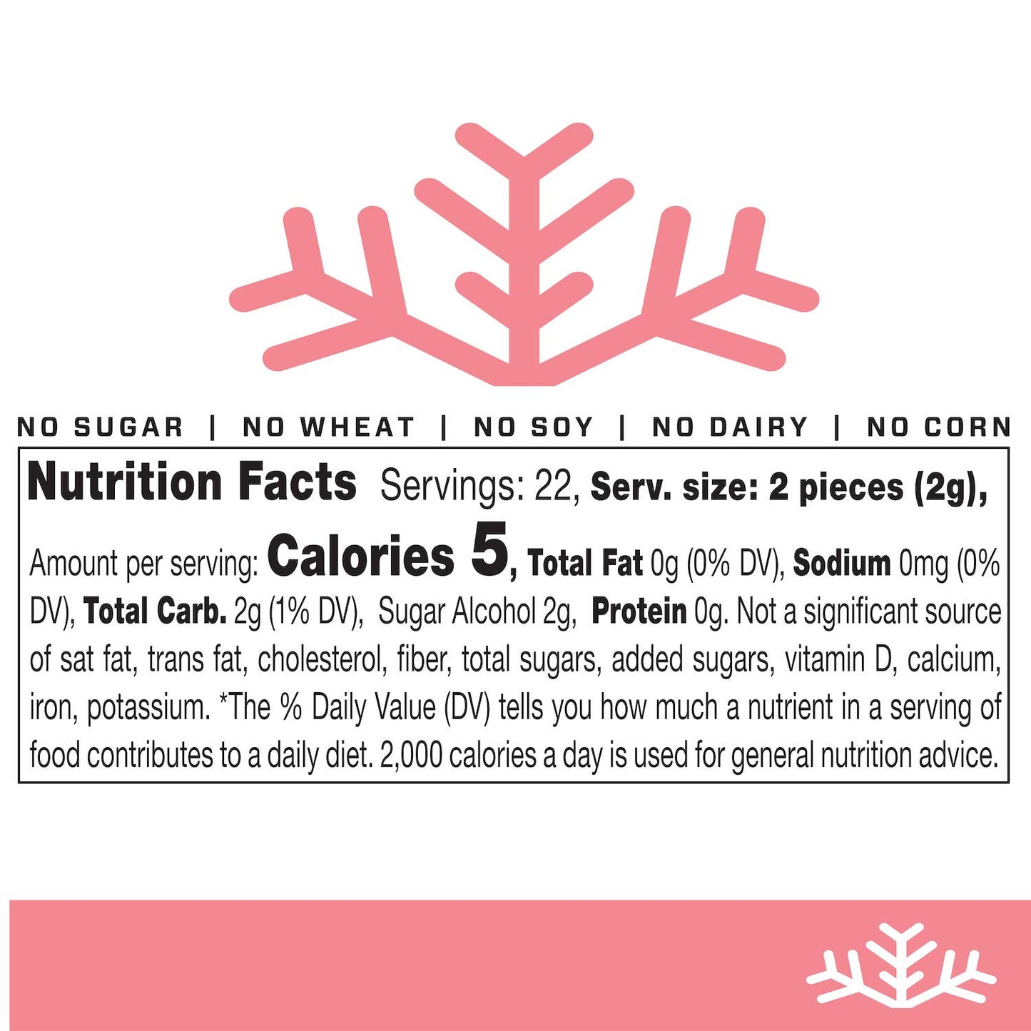 Watermelon KETO Xylitol Candy Chips - SNØ 1.5oz Tin - Sugar-Free Candy With Only 2 Ingredients | Low Carbs, Diabetic-Friendly, Non-GMO, Vegan, GF & Kosher | Purest candy in the world!