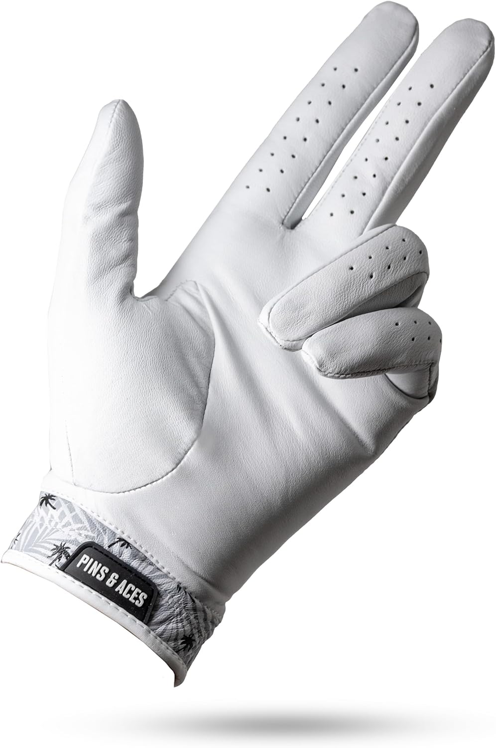 Pins & Aces - Palm Sunday Golf Glove Design - Premium AAA Cabretta Leather, Long-Lasting Durable Tour Glove for Men or Women - Premium Leather Golf Glove Left & Right Hand