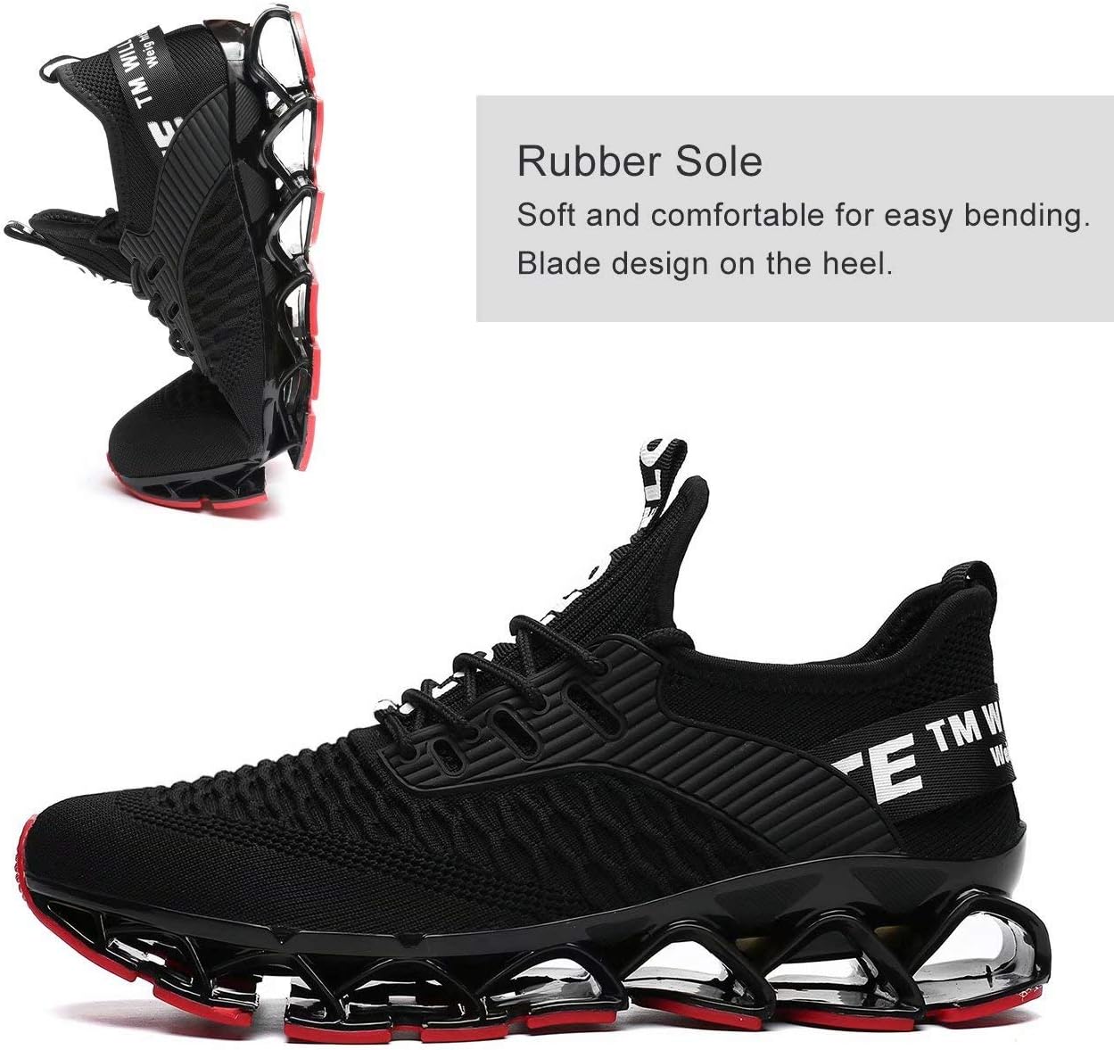 Vooncosir Men's Fashion Sneakers Breathable Mesh Running Shoes Blade Non Slip Soft Sole Casual Athletic Walking Shoes
