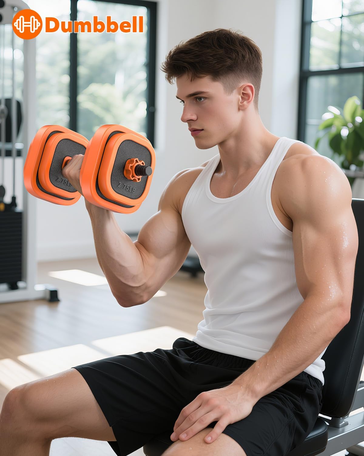 Adjustable Dumbbells Set, 45/65/85 lbs Free Weight Set with Connector, 4 in1 Dumbbells Set for Home Gym Workout