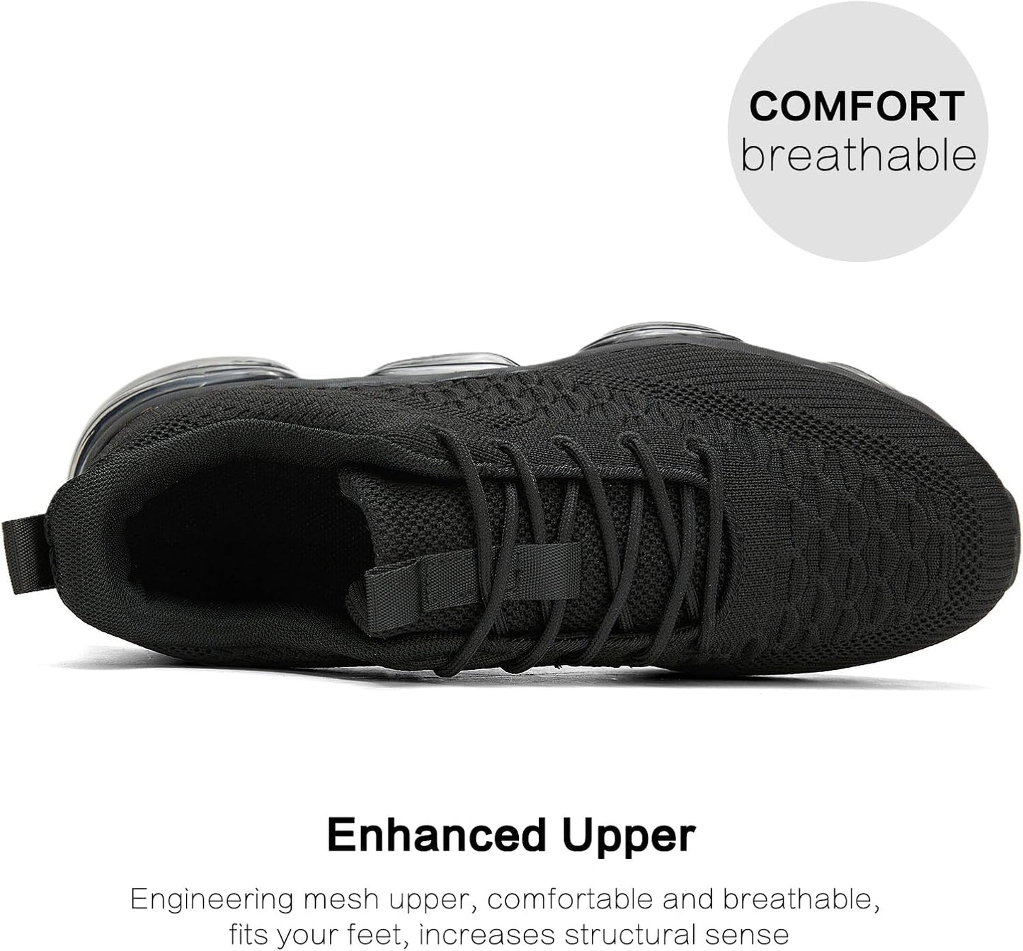 Men's Air Cushion Running Shoes Breathable Tennis Fashion Sneakers Non Slip Workout Casual Sport Shoes Gym Training Comfortable Walking Shoes