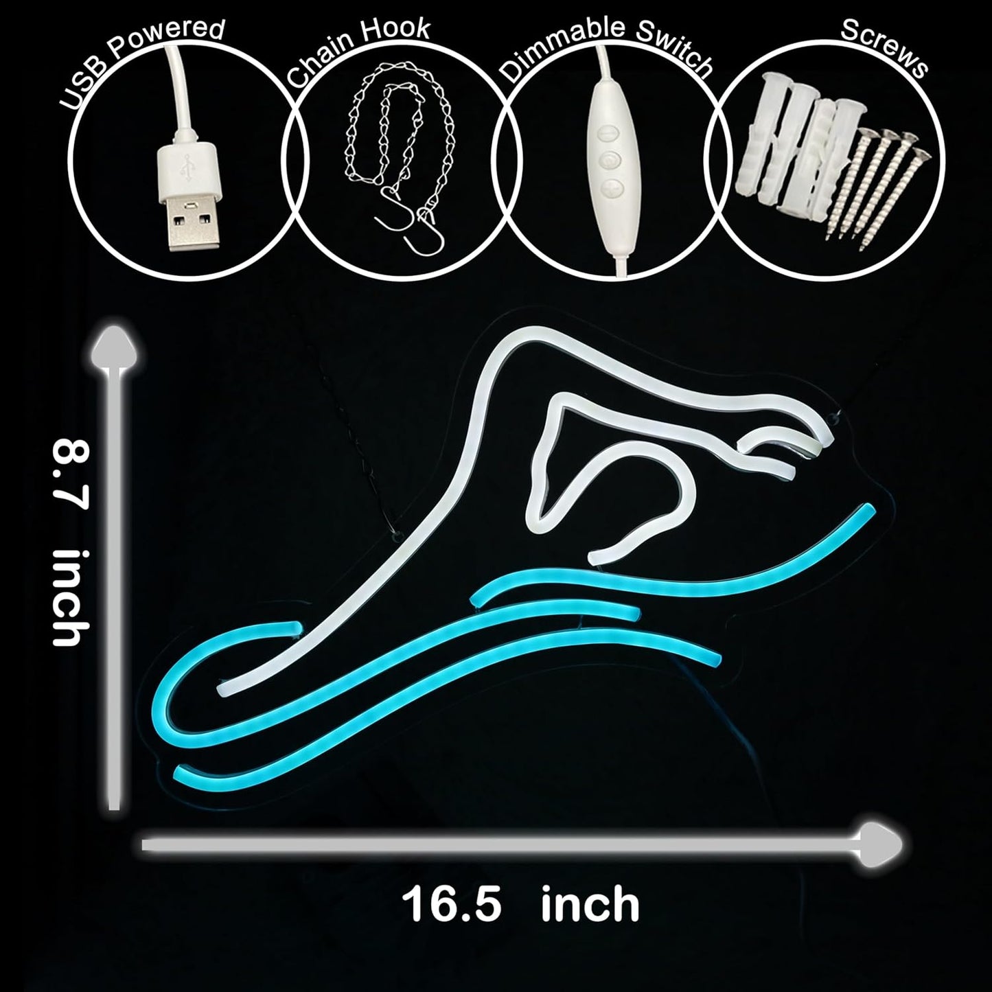 Man Swim Neon Sign For Swimming Pool Club Wall Sign Decor Teen Boy Sports Gifts Man Cave Game Room Bar Pub 16.5"×8.7"