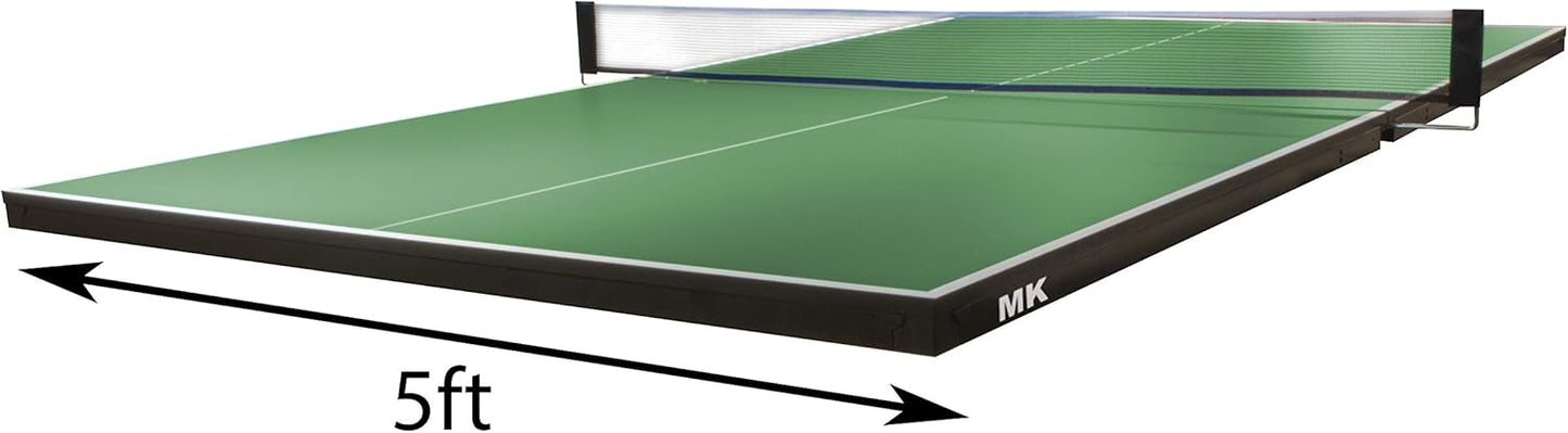 Pool Table Conversion Top - Go from Pool to Ping Pong in Seconds - Regulation Size - 9' x 5' - 19mm Thick Top - Regulation Net Set Included - Warranty: 3-Year