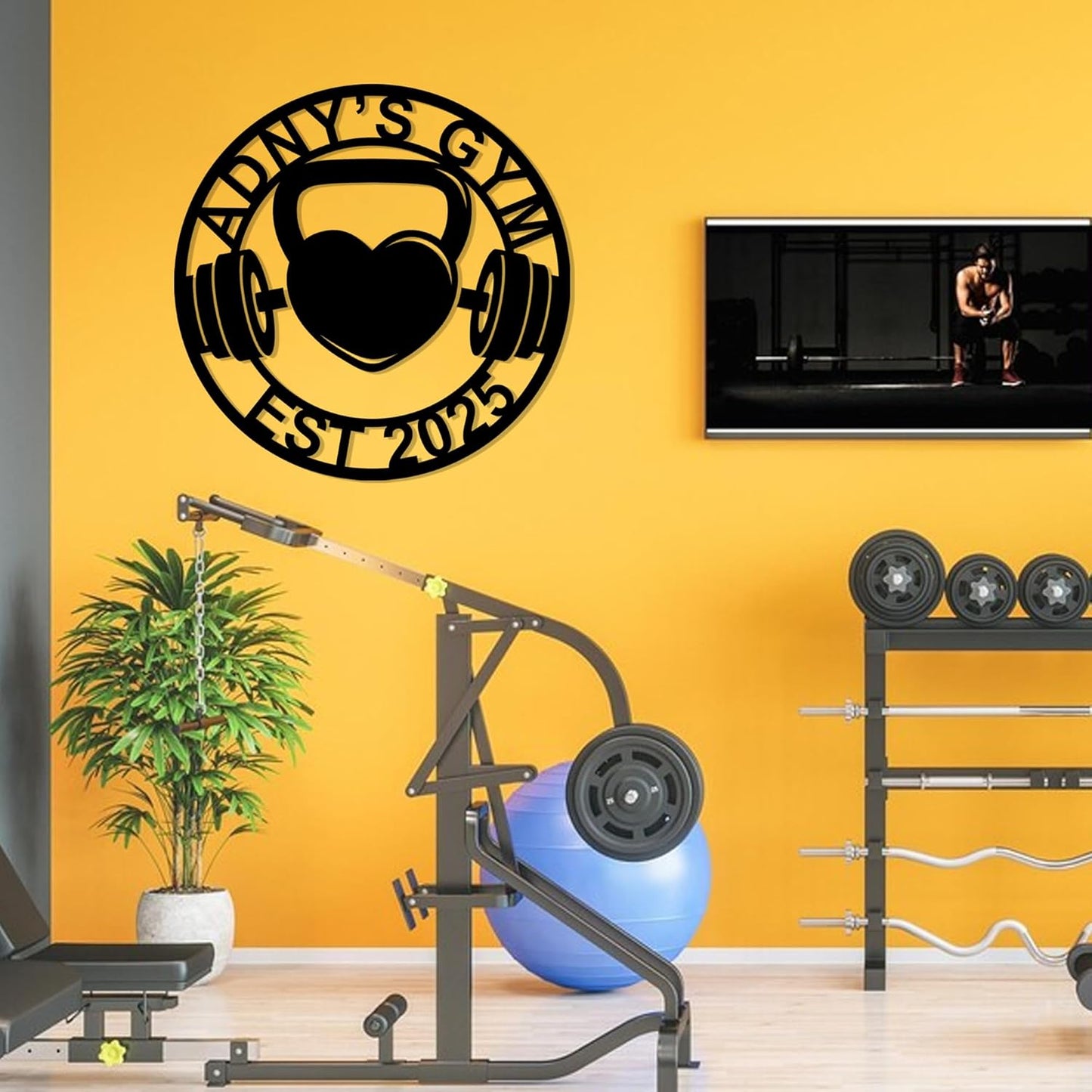 Luxury Personalized Gym Metal Sign, Custom Home Gym Sign, Home Gym Decorations, Gifts for Fitness Lovers, Workout Room Decor, Gym Signs for Home Gym, Christmas Gifts 3