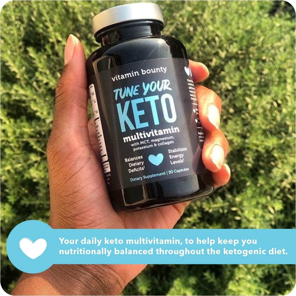 Vitamin Bounty Tune Your Keto Multivitamin with Magnesium & Potassium - Daily Supplements for Men & Women on Keto Diet - Energy & Cramp Relief - Ketosis Support - GLP-1 Support - 90 Capsules