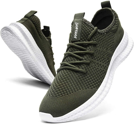 FUJEAK Men Running Shoes Men Casual Breathable Walking Shoes Sport Athletic Sneakers Gym Tennis Slip On Comfortable Lightweight Shoes