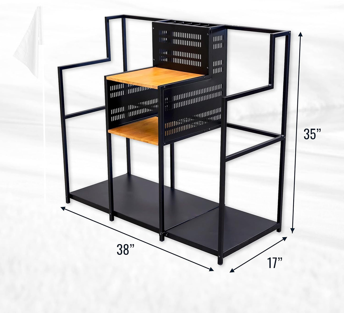 Teal Triangle Golf Storage Organizer, Heavy Duty Garage Freestanding Storage, Holds Golf Clubs, Bags, Golf Accessories, Golf Gifts for Men