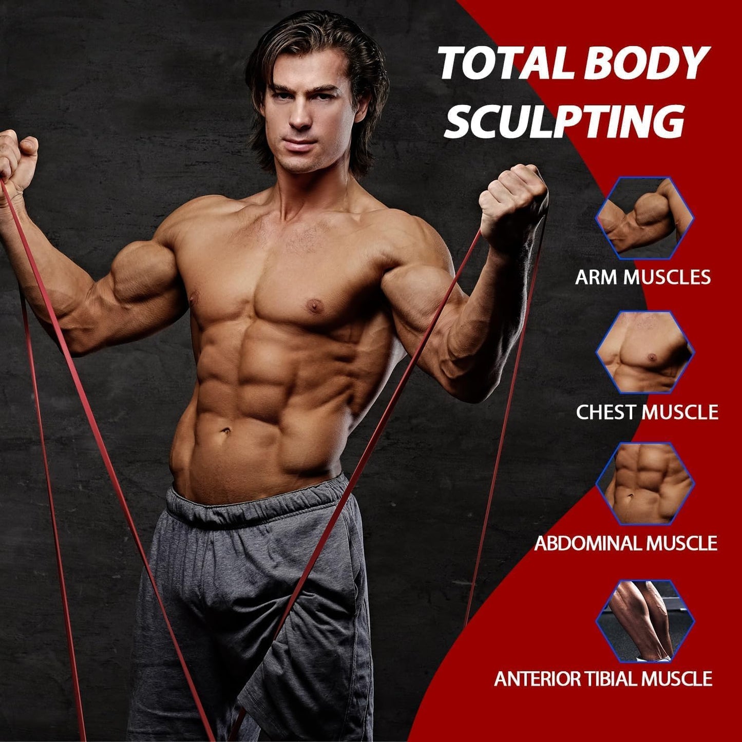 LEEKEY Resistance Bands Set for Pull-Up Assistance & Full-Body Training, Multi-Level Exercise Bands with Bag for Home Workouts, Physical Therapy, Strength Training (Men/Women)