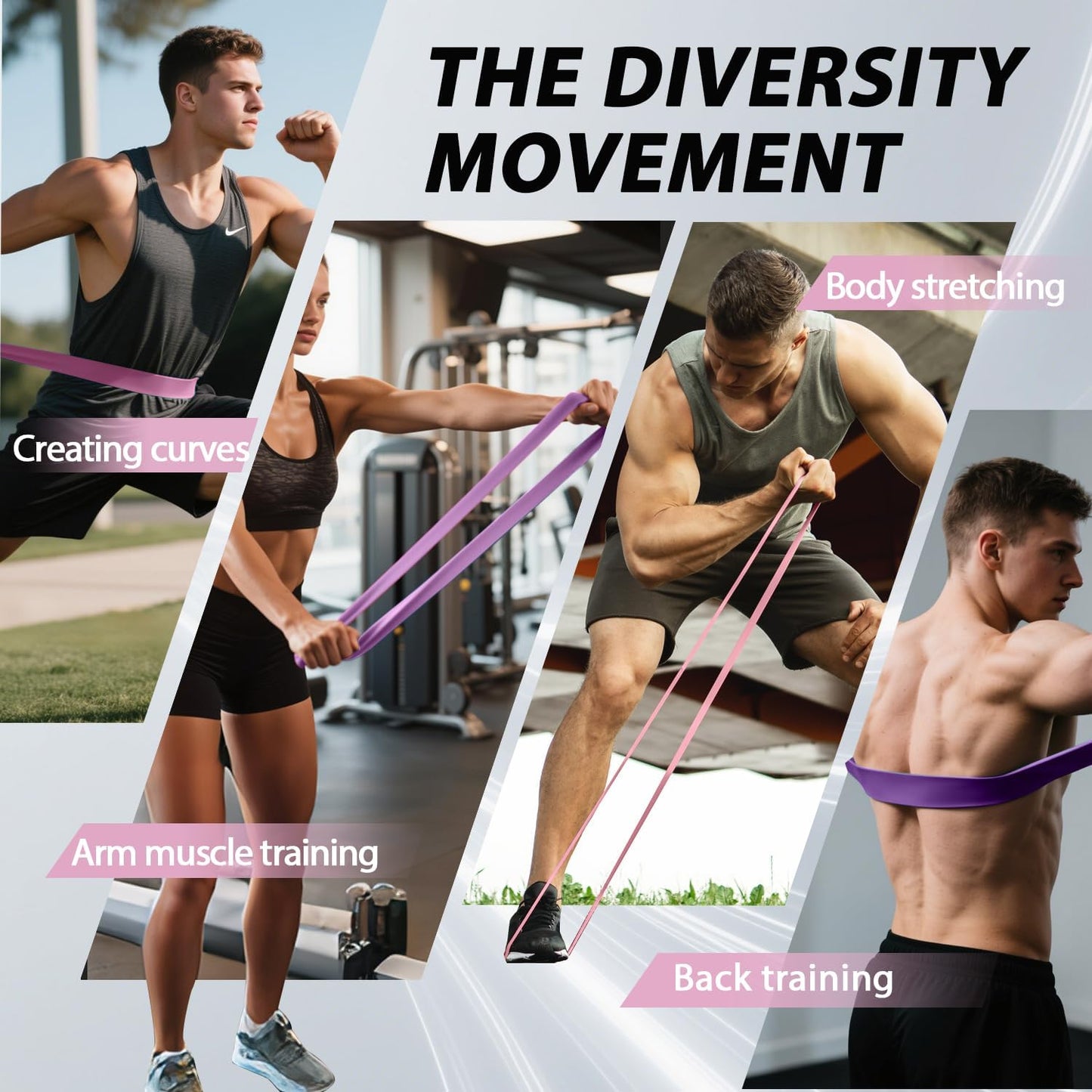 LEEKEY Resistance Bands Set for Pull-Up Assistance & Full-Body Training, Multi-Level Exercise Bands with Bag for Home Workouts, Physical Therapy, Strength Training (Men/Women)