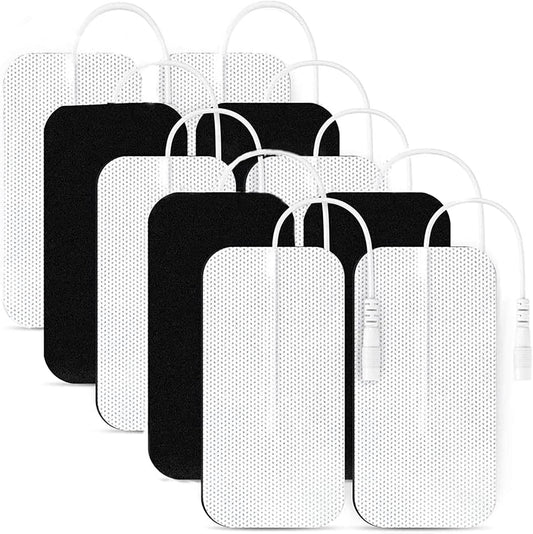 10PCS TENS Unit Replacement Pads 2x4, Reusable Electrodes for Muscle Stimulator Machine, Compatible with AUVON TENS, TENS 7000, Etekcity Tens Unit