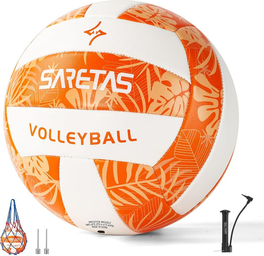 Volleyball Soft Beach Volleyball - Official Size for School, Indoor, Outdoor and Play Game Gym Workout - Play for Girls, Adults and Family.