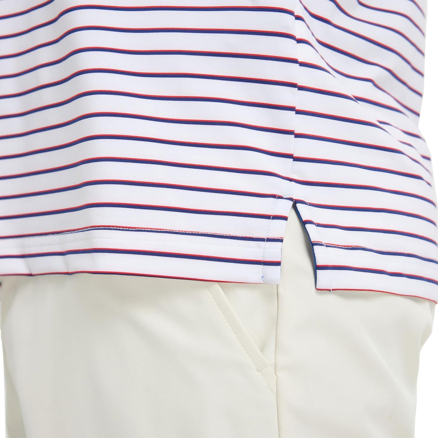 M MAELREG Golf Shirts for Men Moisture Wicking Striped Polo Performance Dry Fit Business Sports Mens Polo Shirts Short Sleeve