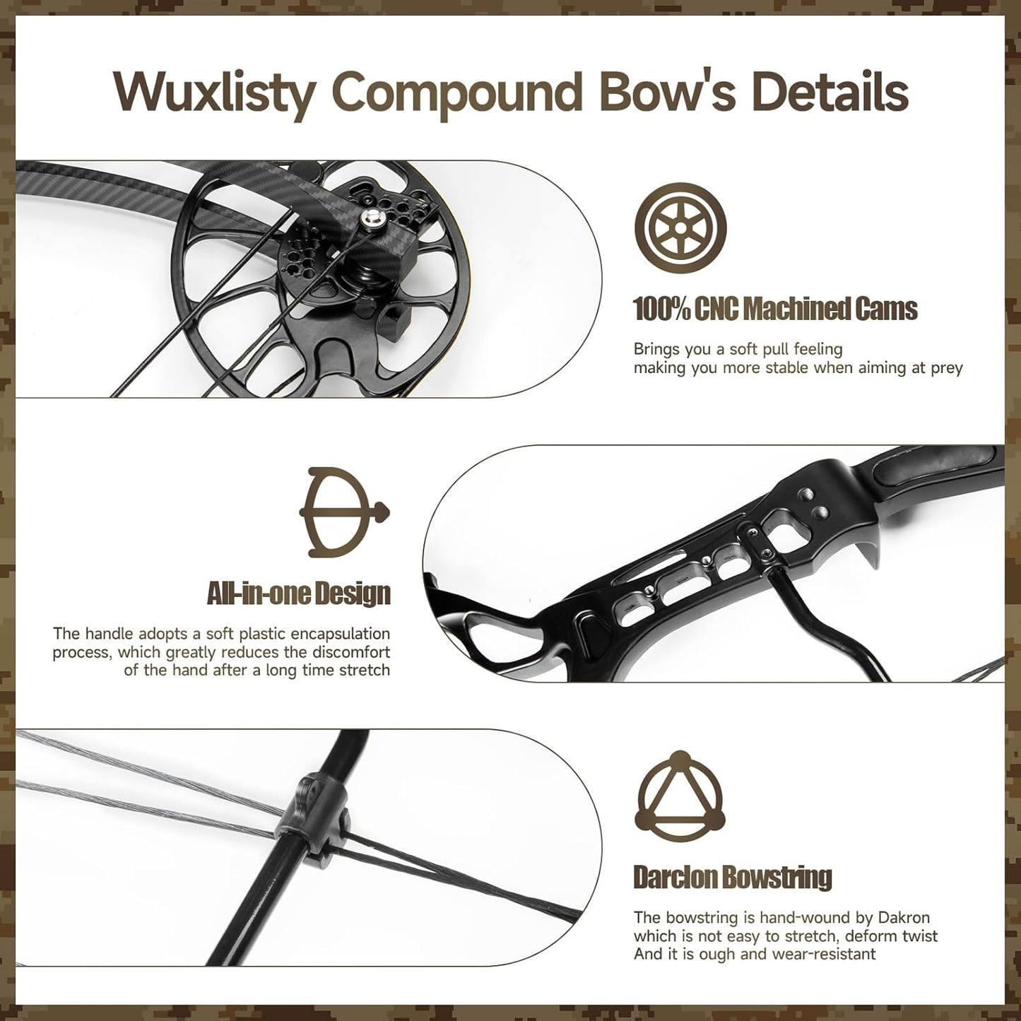 Compound Bows Draw Weight 30-70lbs Ready to Shoot, Bow and Arrow Set for Adults, Archery Set Come with All The Accessories