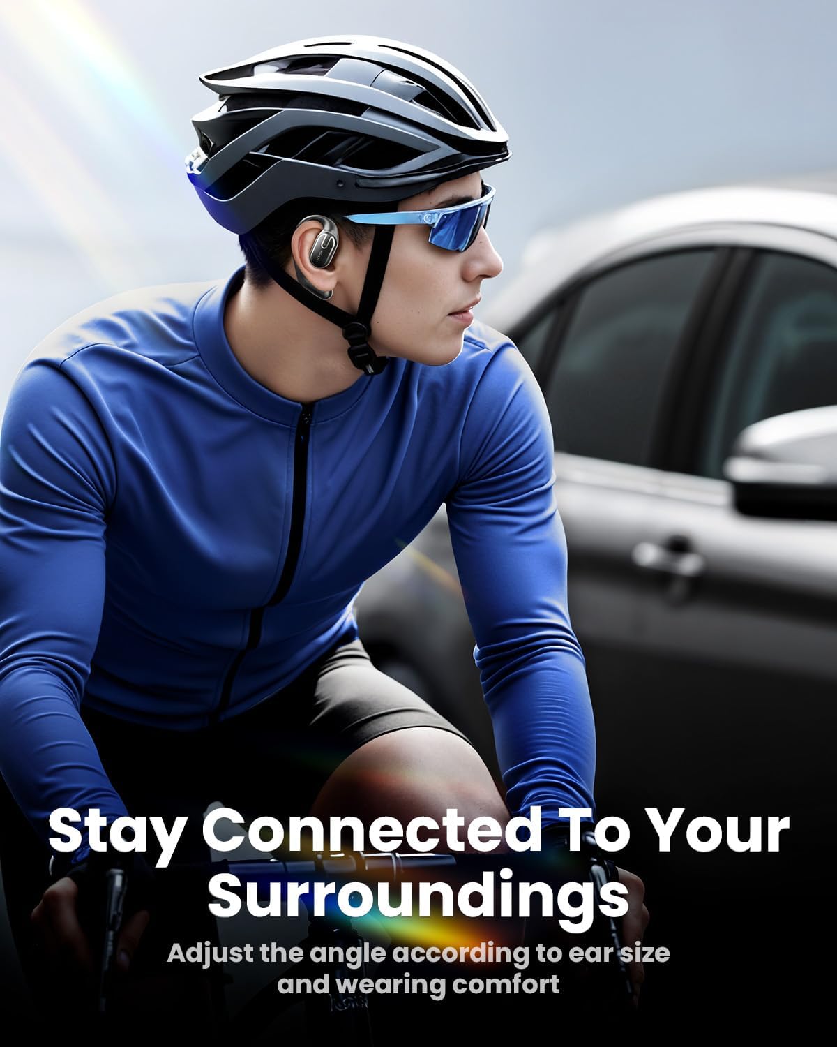 Open Ear Earbuds Bluetooth Headphones Wireless - 80Hrs Playtime Wireless Earbuds with IPX7 Waterproof Touch Control Earphones Sport with 18.2mm Drivers Stereo Sound Bluetooth 6.0 for Running Fitness