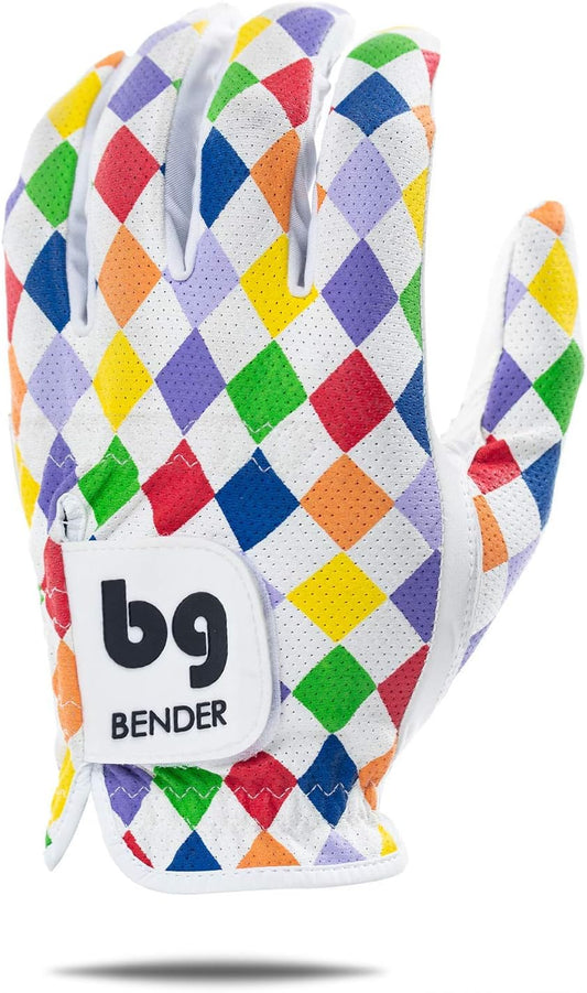 BG Bender - Mens Golf Glove, Durable Mesh Golf Gloves, Unique Golf Gloves