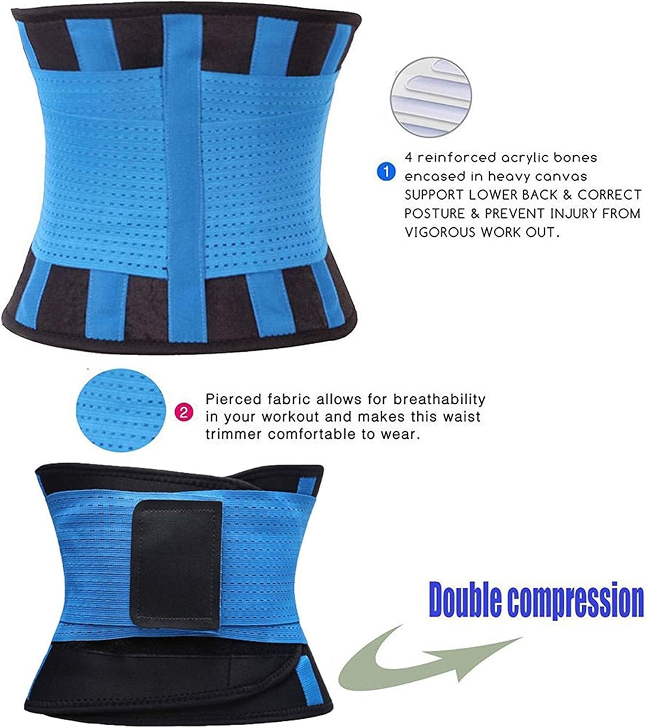 VENUZOR Waist Trainer Belt for Women - Waist Cincher Trimmer - Slimming Body Shaper Belt - Sport Girdle Belt (UP Graded)