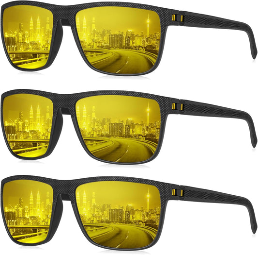 KALIYADI Polarized Sunglasses for Men, Lightweight Sun Glasses with UV Protection for Driving Fishing Golf