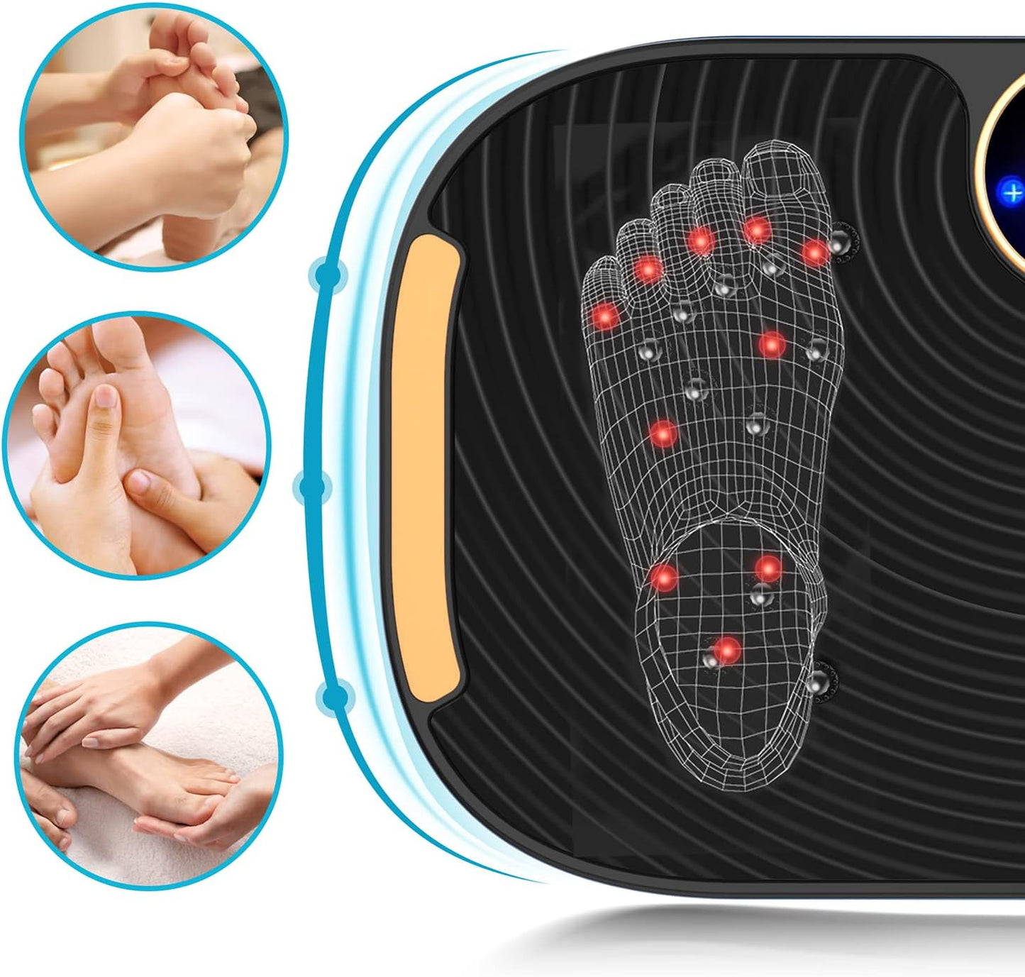 AXV Vibration Plate Fitness Platform Exercise Machine Vibrating Lymphatic Drainage Shaking Full Body Shaker Workout Vibrate Stand Shake Board Sport Gym for Weight Loss Fat Burner for Women Men