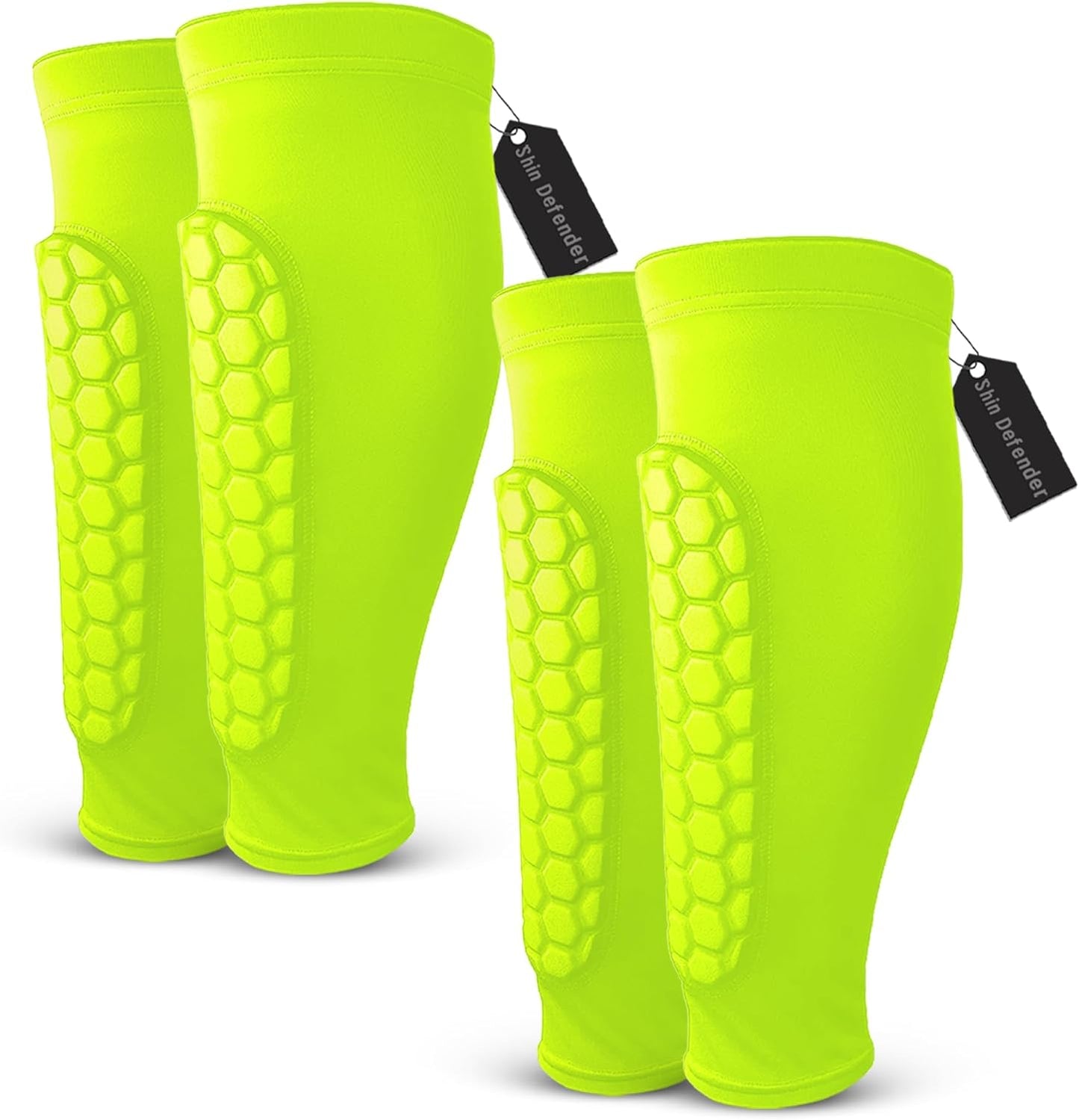Shin Defender Shin Guards - 2 Pairs of Shin Defender Shin Guards Kids, Soccer Shindefender Sleeves for Youth Adult