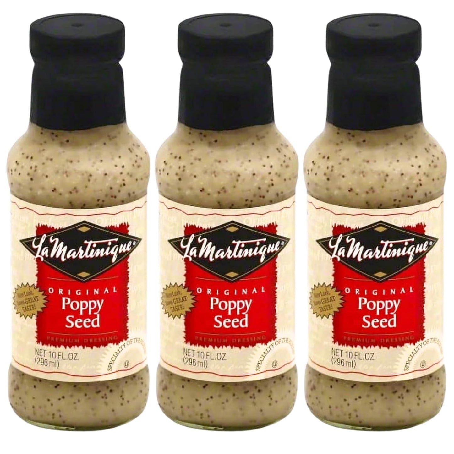 La Martinique Original Poppy Seed Dressing 10 Ounce Bottle (Pack of 3)