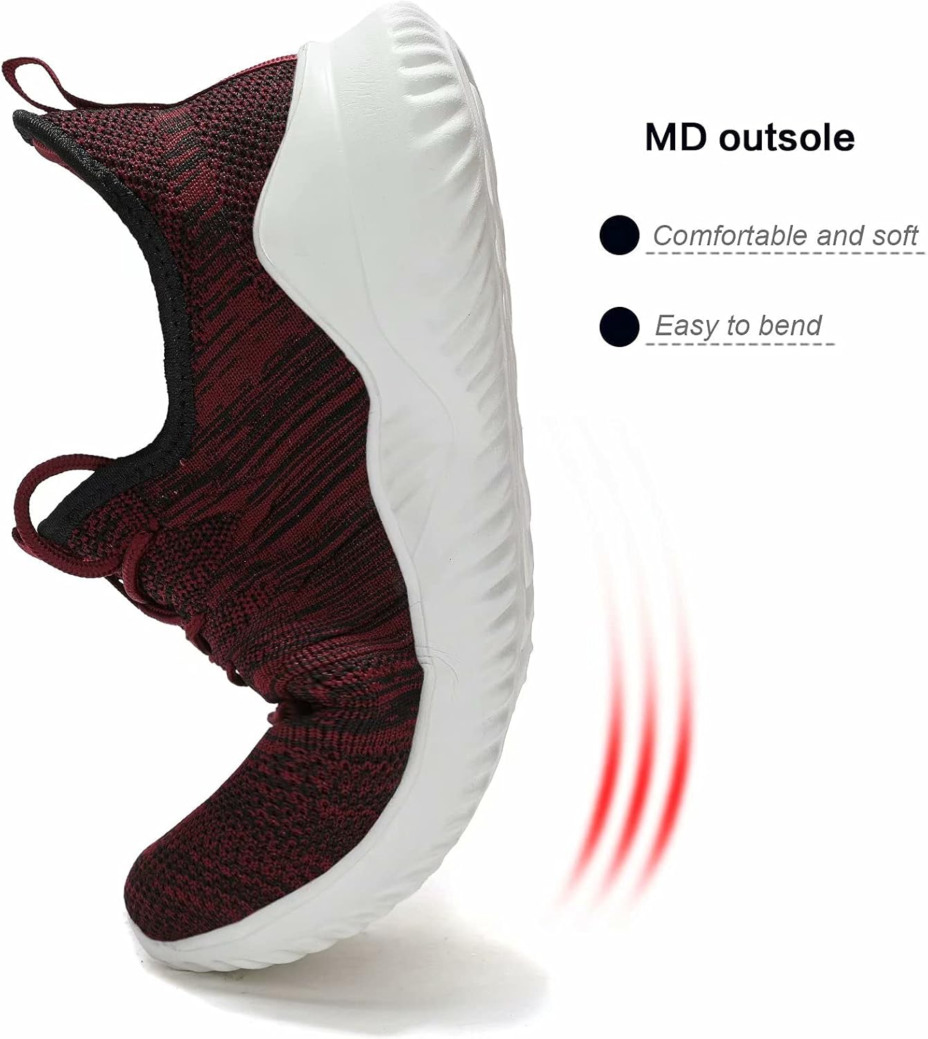 Mens Slip On Running Shoes Athletic Walking Trainers Lightweight Breathable Mesh Tennis Sneakers