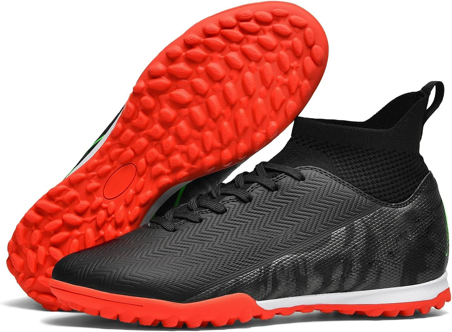 Indoor Soccer Cleats Mens Womens Turf Soccer Cleats Wide Socer Shoes FG AG TF High Ankle Football Boots