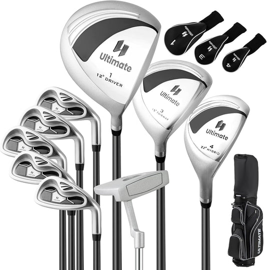 Tangkula 9/10/12 Pieces Women's Complete Golf Clubs Set, Golf Club Package Set with 460CC Driver, Fairway Wood & Hybrid, Irons, Putter, Portable Regular Golf Club Set