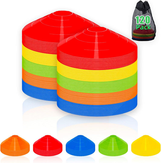 60/120 Pack Agile Soccer Cones with Portable Bags & Brackets,Sports Cones,Cone Sport,Agile Soccer Cones Used for Football Training…