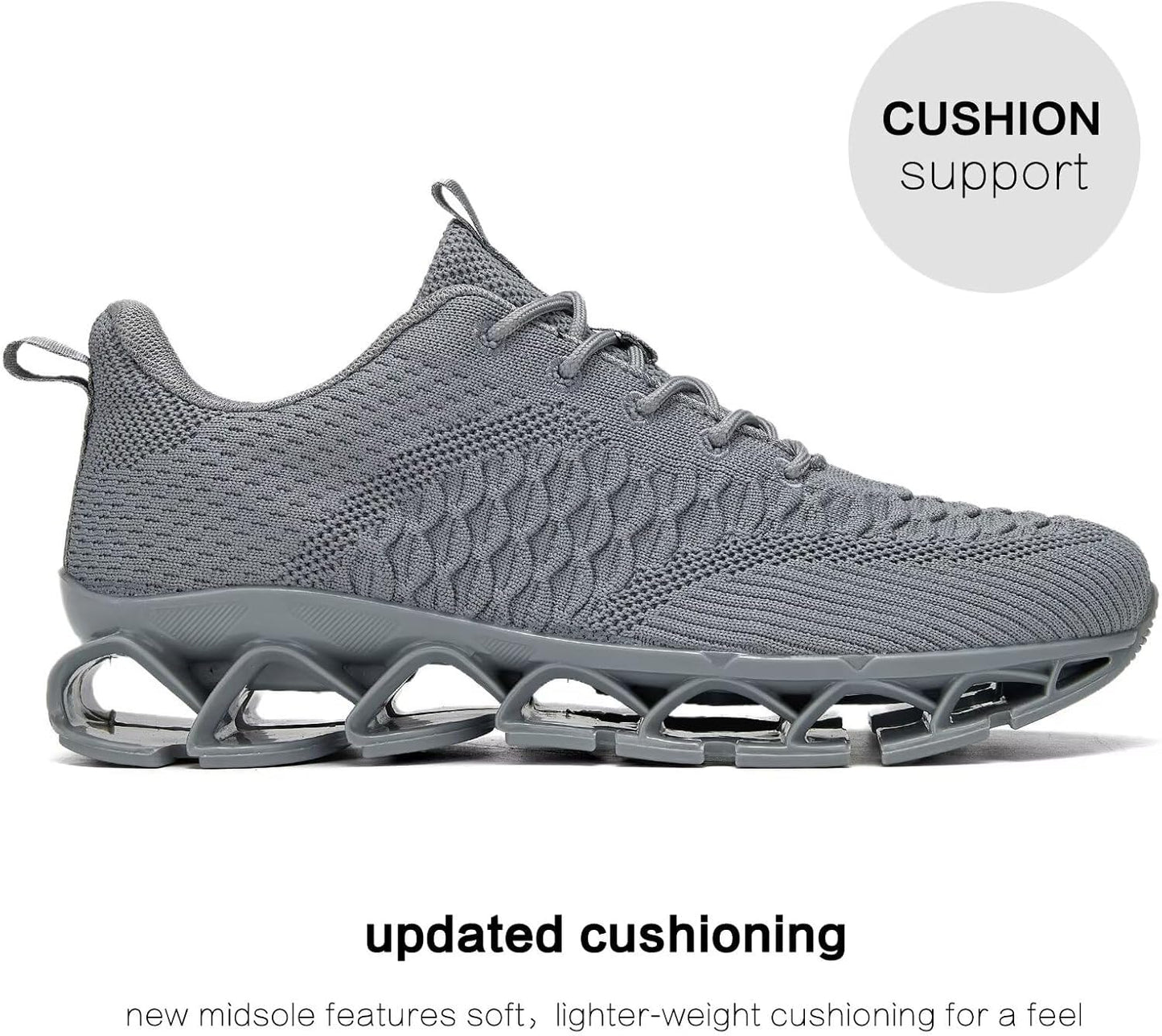 Men's Slip on Walking Running Shoes Blade Tennis Casual Fashion Sneakers Comfort Non Slip Work Sport Athletic Trainer