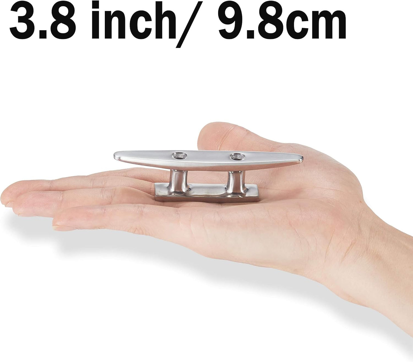 Boat Cleat Open Base Boat Cleat 4/5/6/8 inch, Dock Cleat All 316 Stainless Steel Boat Mooring Accessories, Include Installation Accessories Screws