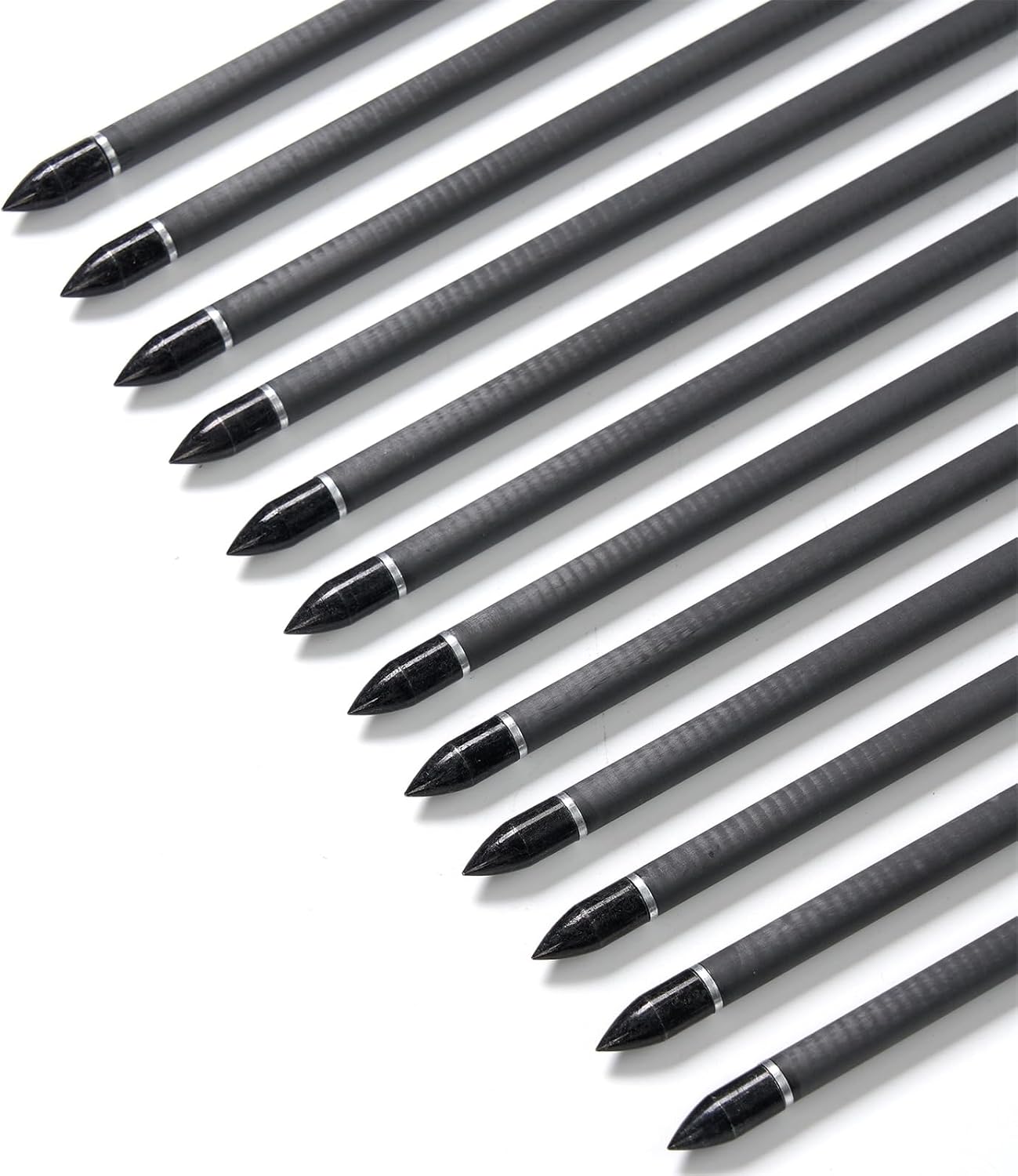 Crossbow Bolts 15 Inch Archery Carbon Crossbow Arrows with Moon Nocks Hunting Archery Arrows（12pcs