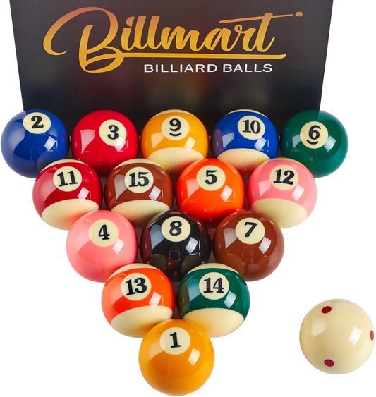 Premium Billiard Balls Pool Table Accessories 2-1/4" Regulation Size 16 Pool Balls Billiard Set
