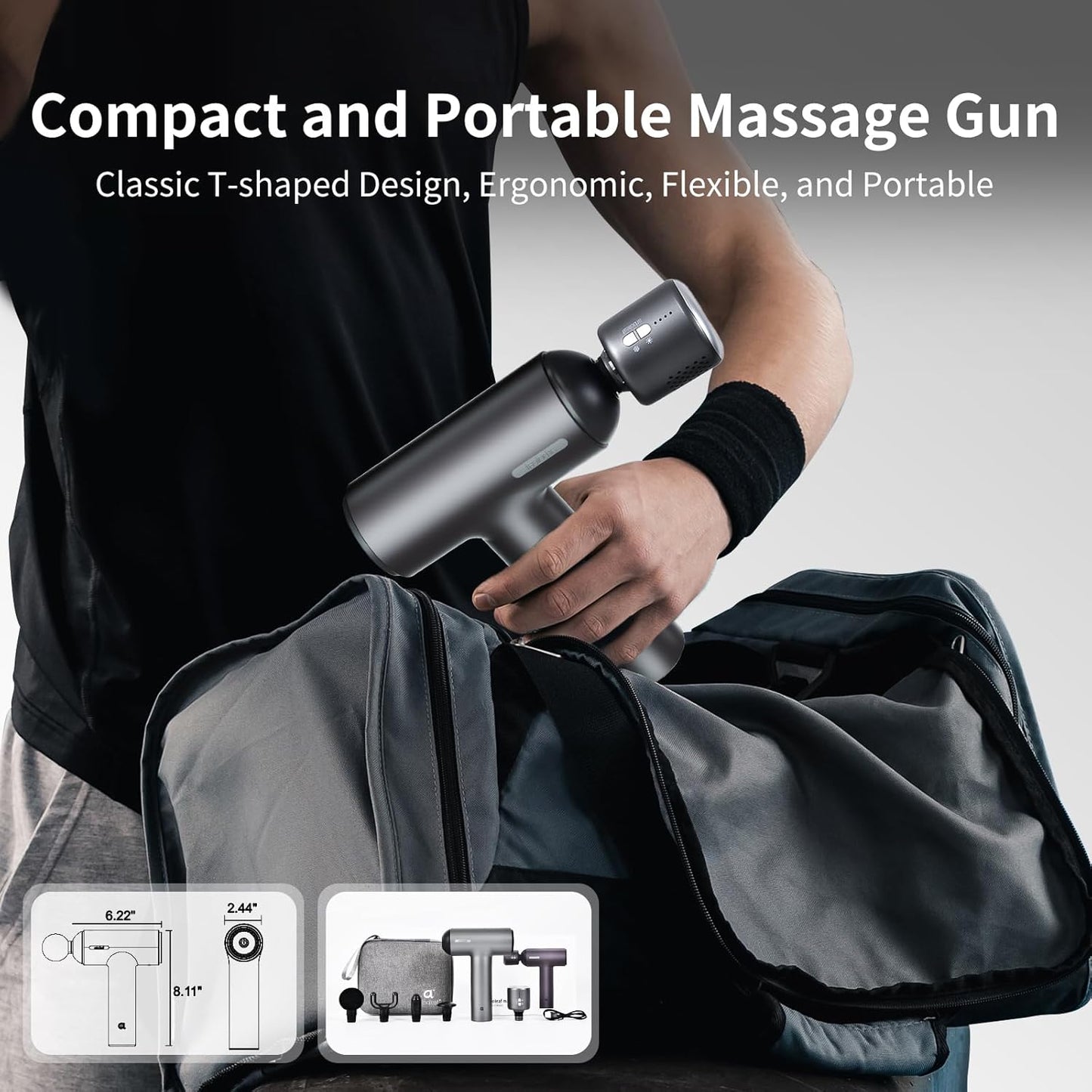 arboleaf Thermacool Massage Gun with Heat and Cold, 6 Speeds Muscle Massage Gun Deep Tissue with Case, Powerful Percussion Massager for Home Gym Office Muscle Back Pain Relief, Gift