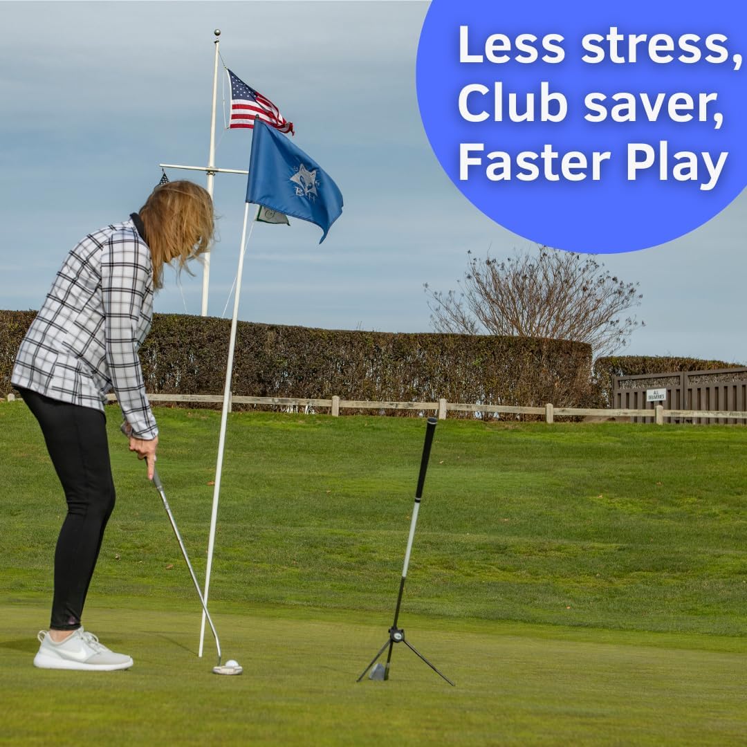 Portable Golf Club Stand – Lightweight, Easy Clip-On Golf Club Holder for Driving Range or Course - Top Golf Accessory for Golf Bags - Great for Golf Gift