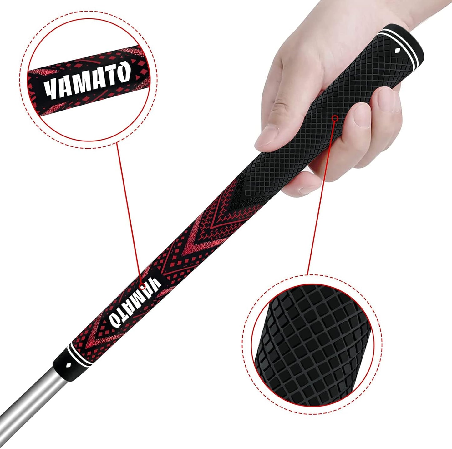Yamato Innovative Golf Grips 13 Pack Midsize/Standardsize Golf Club Grips, All-Weather Firm Control And High Performance Grips Provides Superior Comfort And Responsiveness,4 colors Available