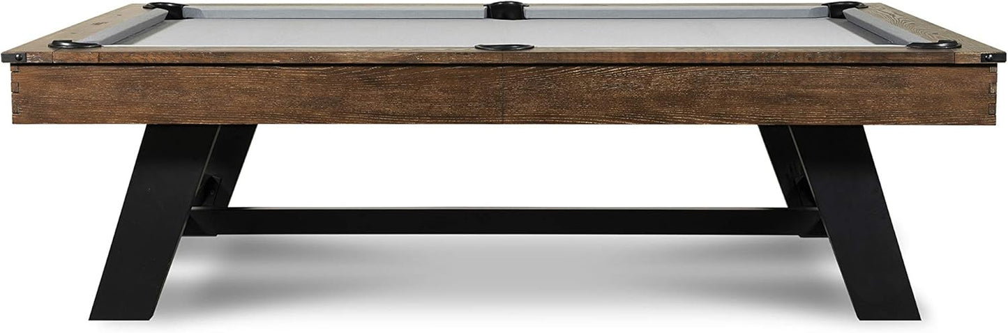 Nixon Billiards - Hunter Slate Billiard Pool Table(Metal Leg) - Brushed Walnut - 7 FT and 8 FT - White Glove Installation