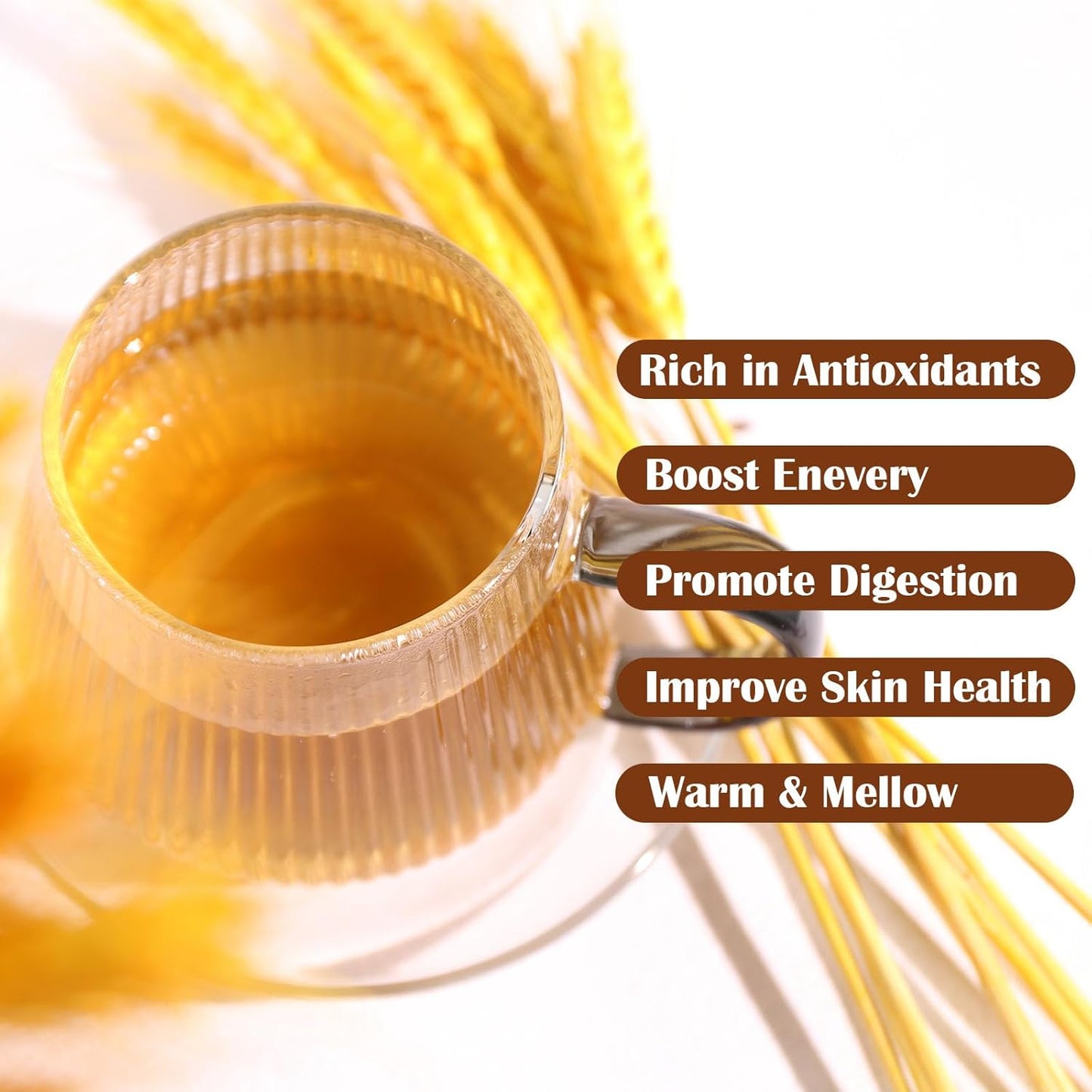 FullChea - Barley Tea, 4g X 50 Count - Premium Natural Roasted Barley Grain - Mild Baking Type - Non-GMO - Caffeine-free - Damai Cha - Digestion Support & Rich in Nutrition