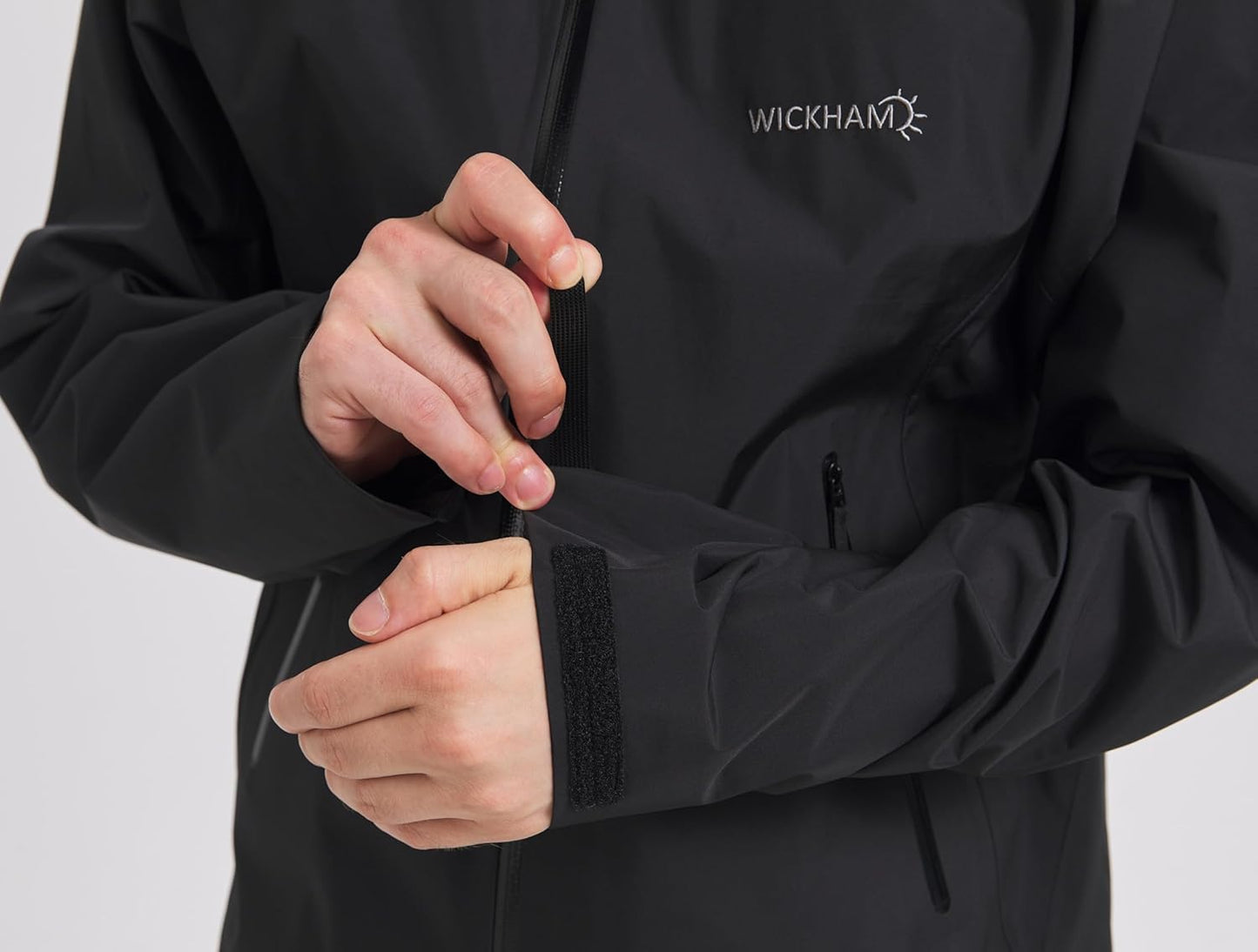 WICKHAM Men's High-performance Rain Jacket Outdoor Waterproof Windproof Coat fully Sealed Seams Shell for Expedition,Golf