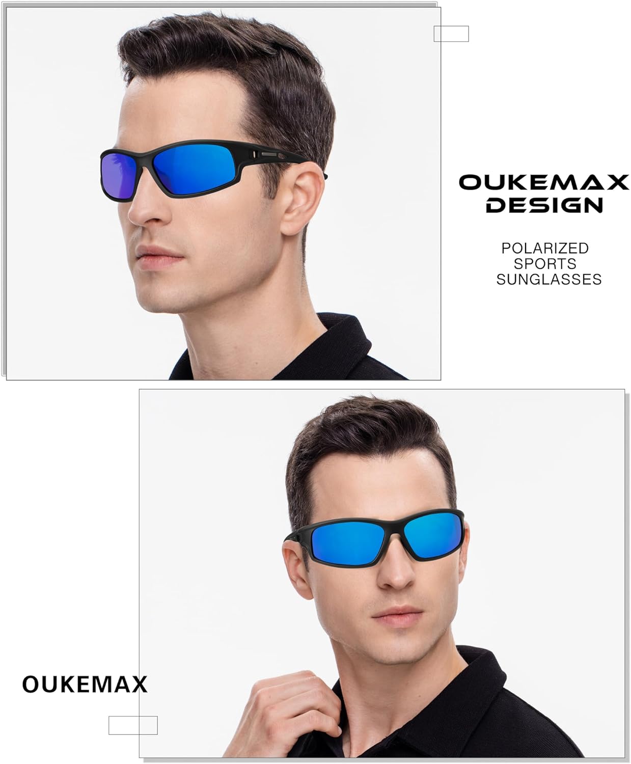 Polarized Sunglasses Men, Sports Sun Glasses Womens UV400 Protection for Fishing Running Driving