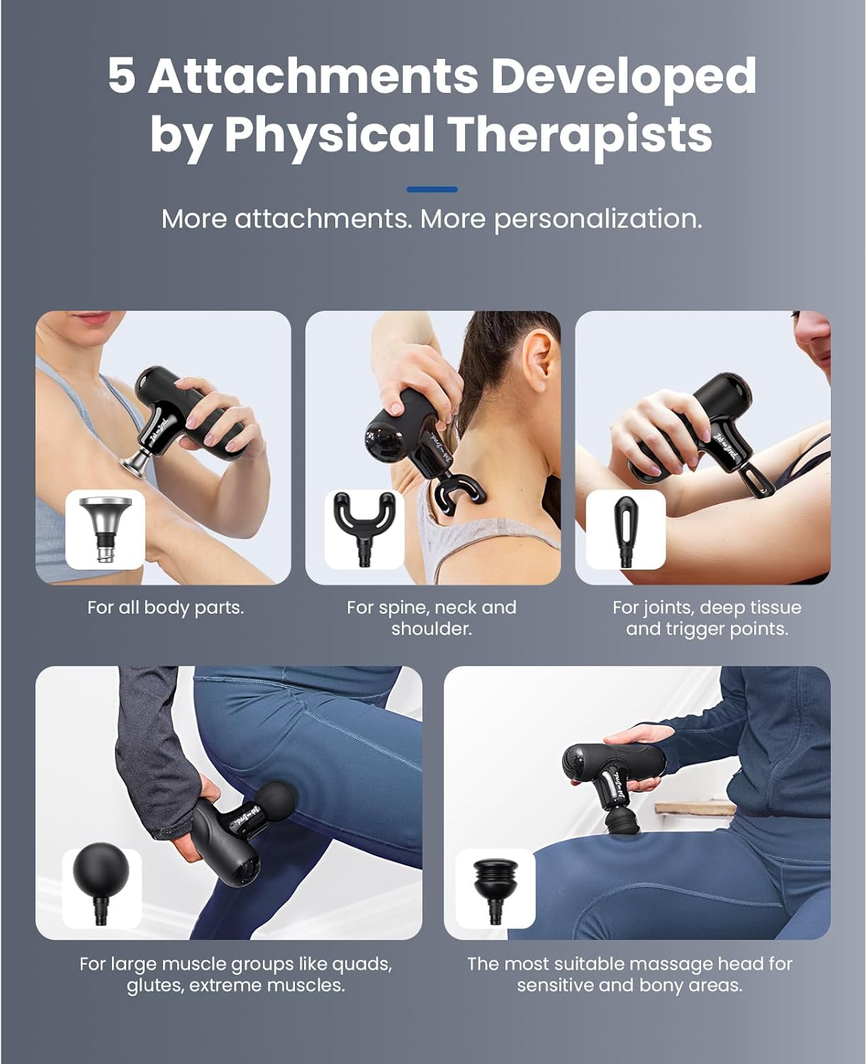 BOB AND BRAD Q2 Max Mini Massage Gun with Metal Head, Pocket-Sized Deep Tissue Massager Gun for Athletes, Professional Portable Percussion Muscle Massager Gun