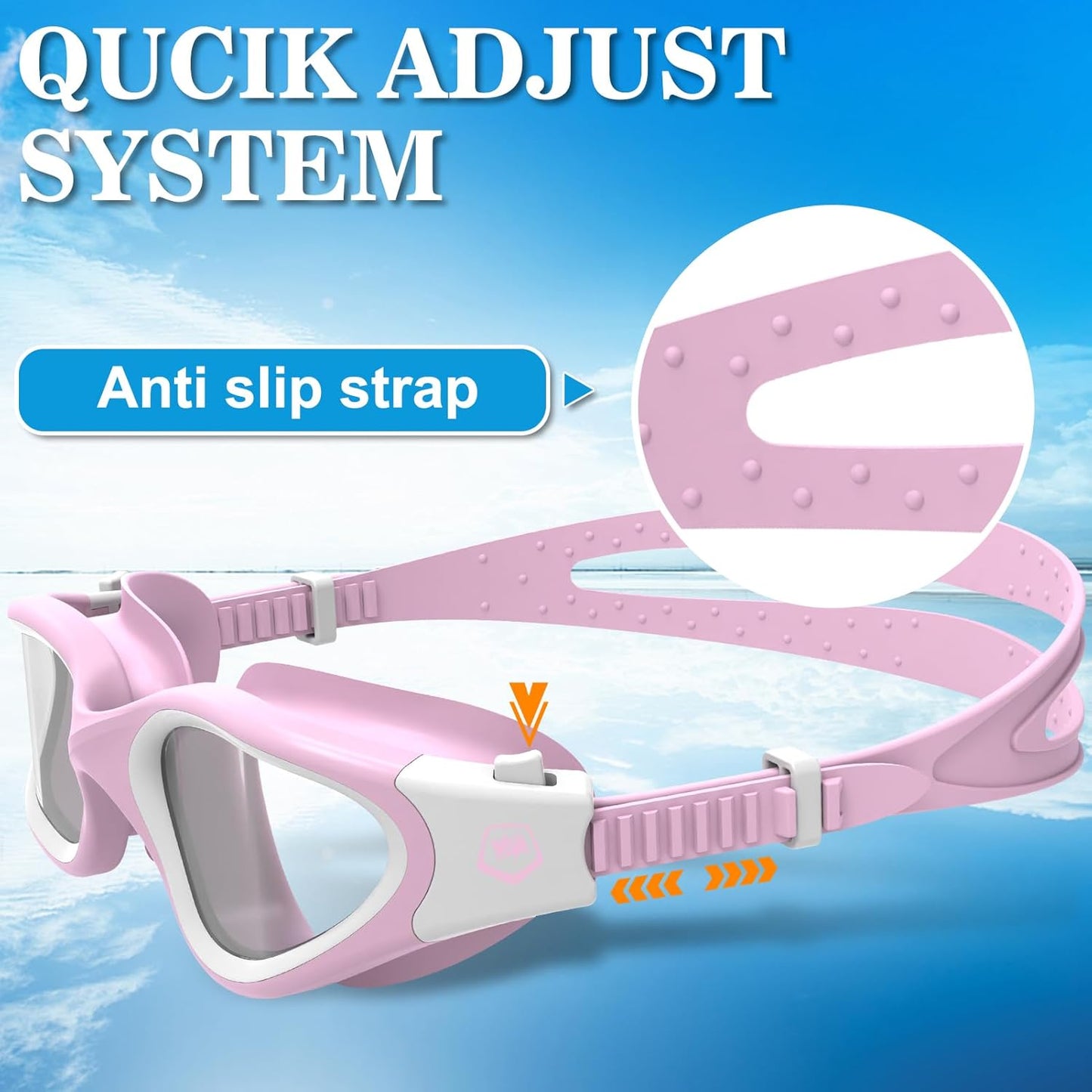 WIN.MAX Polarized Swimming Goggles Swim Pool Goggles Anti Fog Anti UV No Leakage Clear Vision for Men Women Adults Teenagers