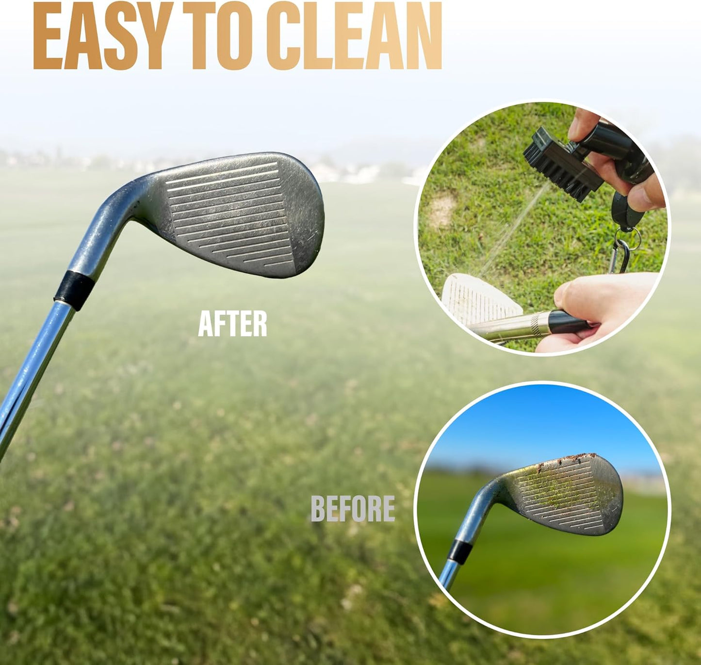 PINSHOTGolf Cleaning Brush, Golf Brush, Golf Club Cleaner, Professional Golf Club Cleaning Brush Golf Accessories