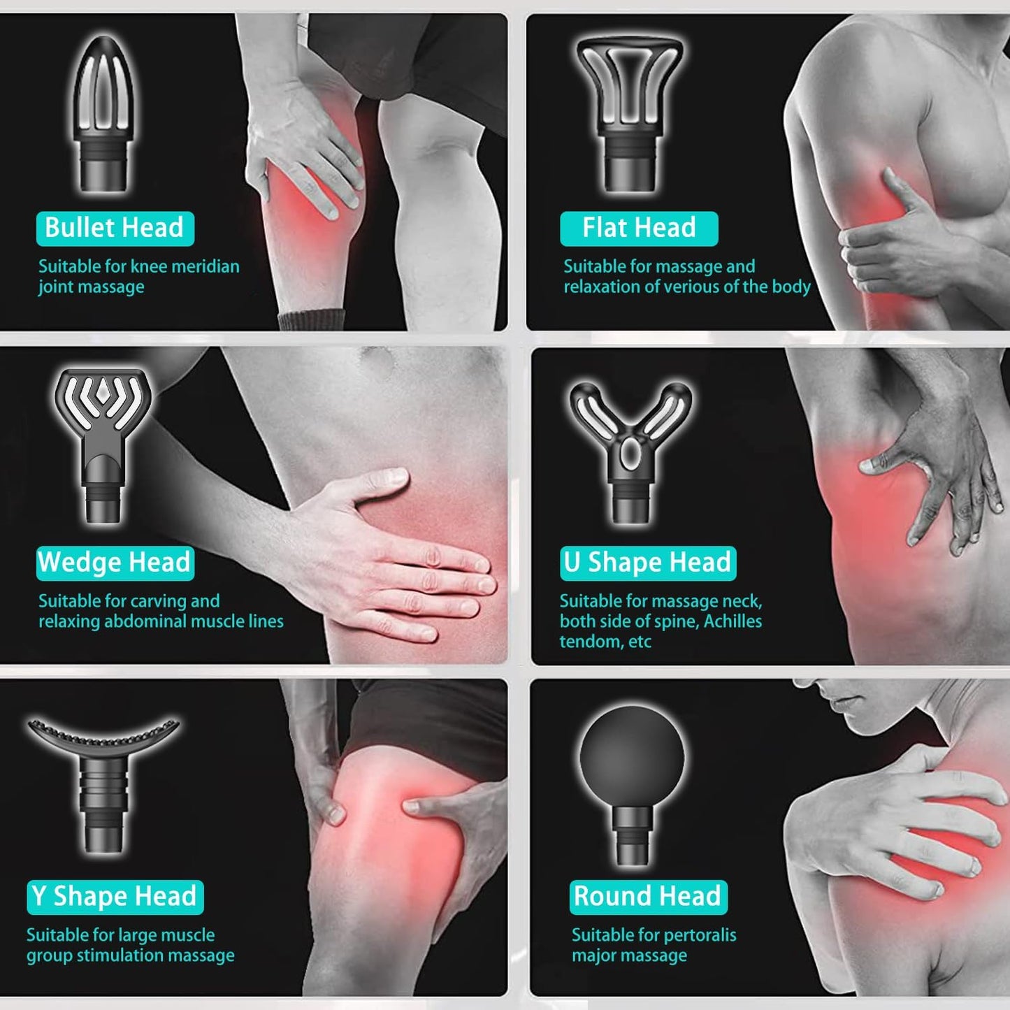 Massage Gun, Deep Tissue Massage Gun for Pain Relief, Quiet Electric Percussion Massager, Handheld Electric Muscle Massager with Carry Case 20 Speeds & LED Screen, Gift for Women/Men. Grey