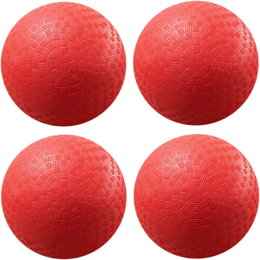 AppleRound 8.5-inch Dodgeball Playground Balls, Pack of 4 Balls with 1 Pump, Official Size for Dodge Ball, Handball, Camps and Schools